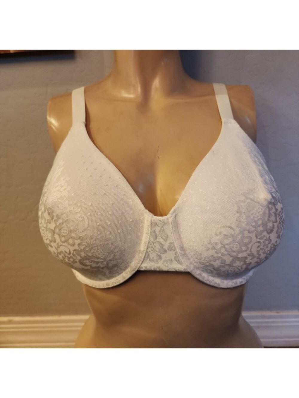 Vanity Fair Bra 38D White Underwire Unlined 76080